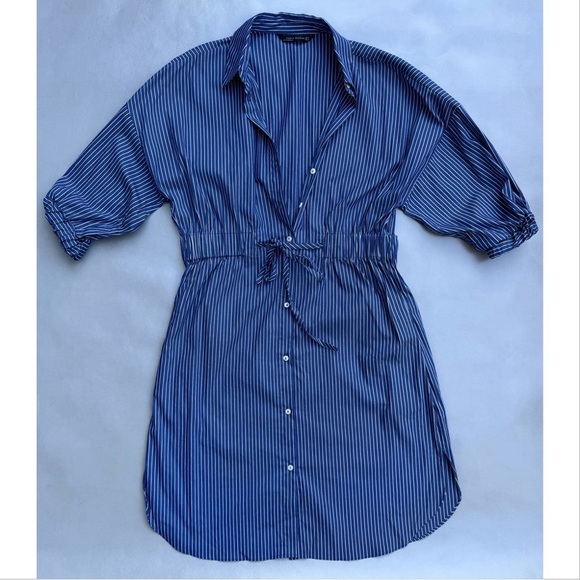 Zara Striped Shirt Dress - Picture 2 of 4